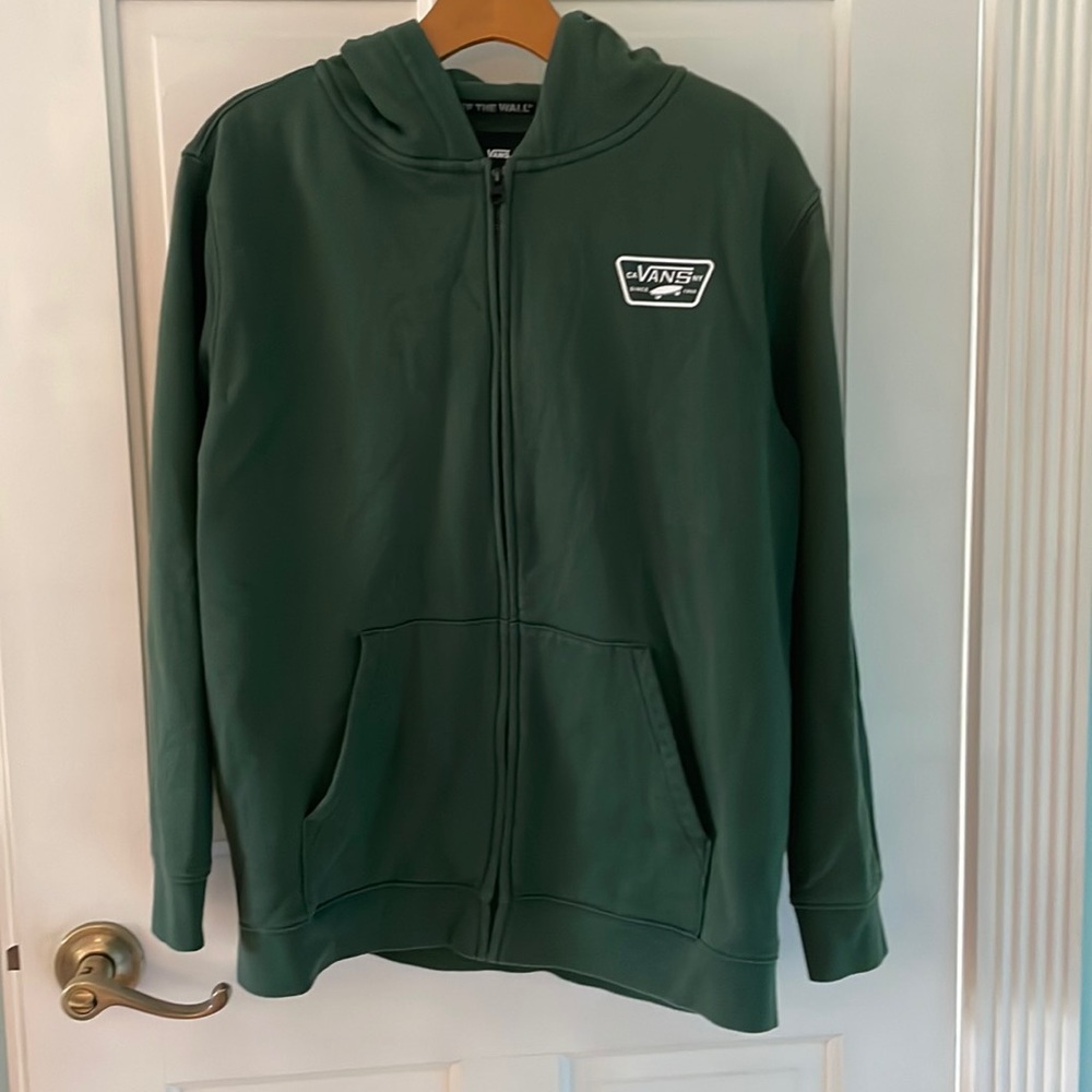 Vans off the wall green hooded sweatshirt nwot